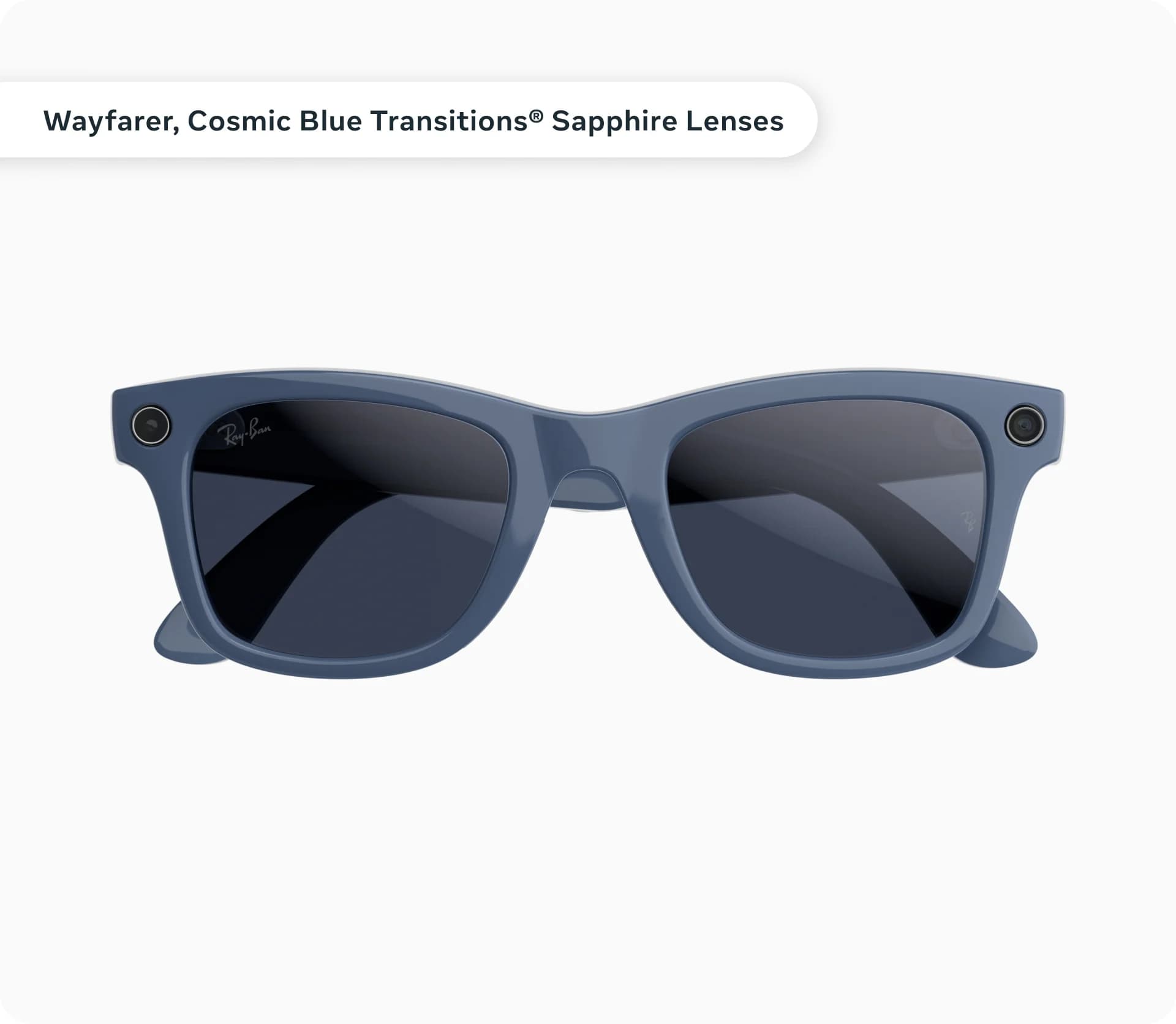 Ray-Ban Meta Wayfarer (Gen 2) – Cosmic Blue mit Transitions Sapphire, originale Herstellerabbildung